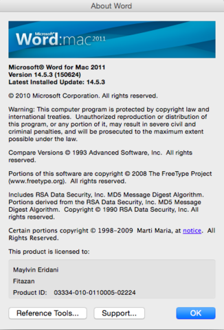 microsoft word for mac 2012